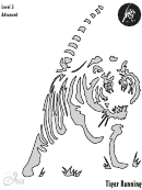Leaping Tiger Pumpkin Carving Template