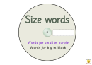 Grey Size Words Worksheet