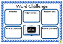 Word Challenge Worksheet
