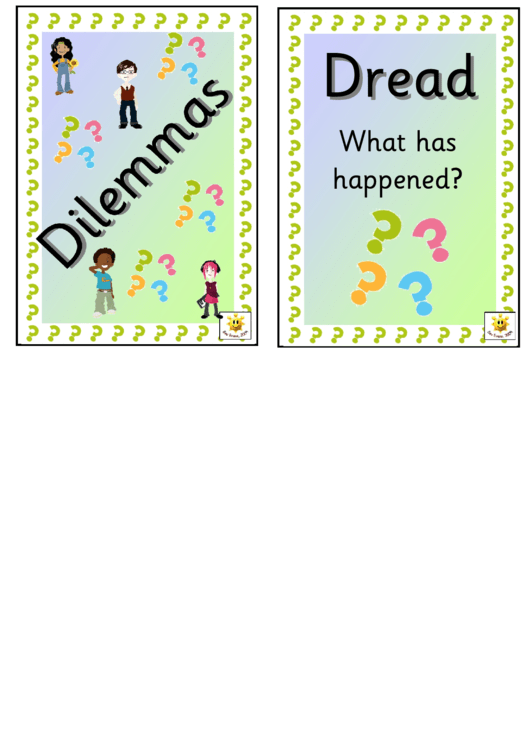 Dilemma Triggers Classroom Poster Template Printable pdf