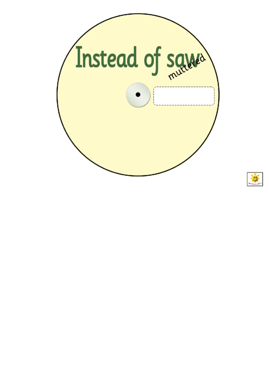 Yellow Instead Of Saw Worksheet Printable pdf