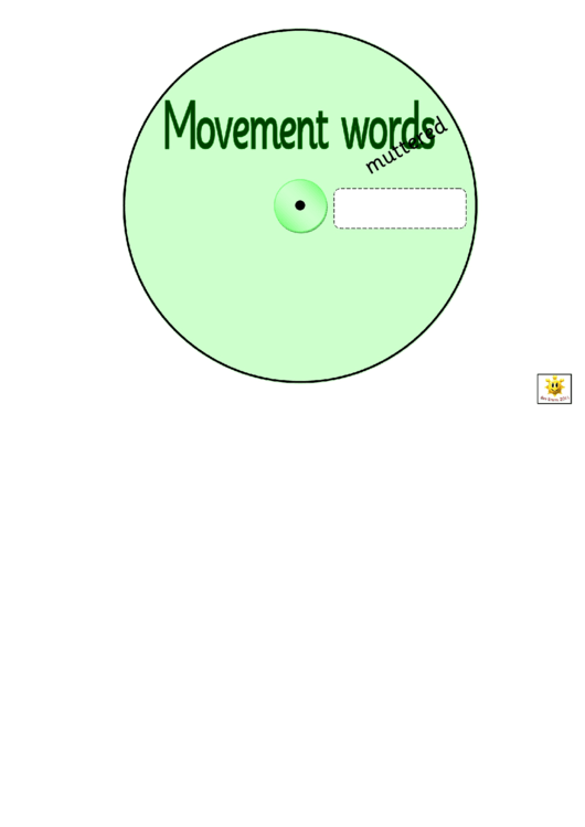 Green Movement Words Worksheet Printable pdf