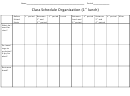 Classroom Schedule Organization Chart