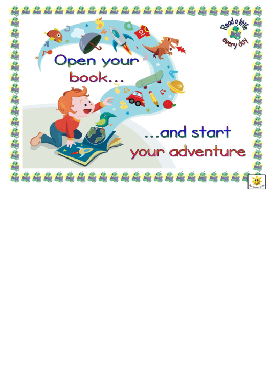 Book Adventure Classroom Poster Template Printable pdf