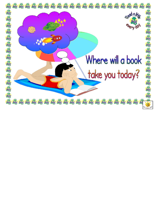 Reading Imagination Classroom Poster Template Printable pdf