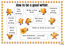 Be A Good Writer Classroom Poster Template