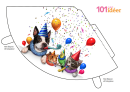 Colorful Birthday Party Hat Template
