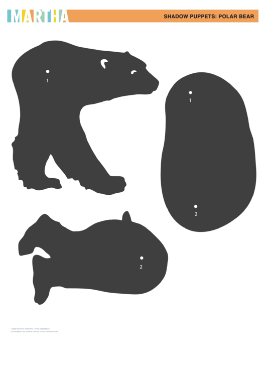 Shadow Puppets: Polar Bear Printable pdf