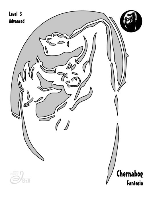 Chernabog - Fantasia Pumpkin Carving Template Printable pdf