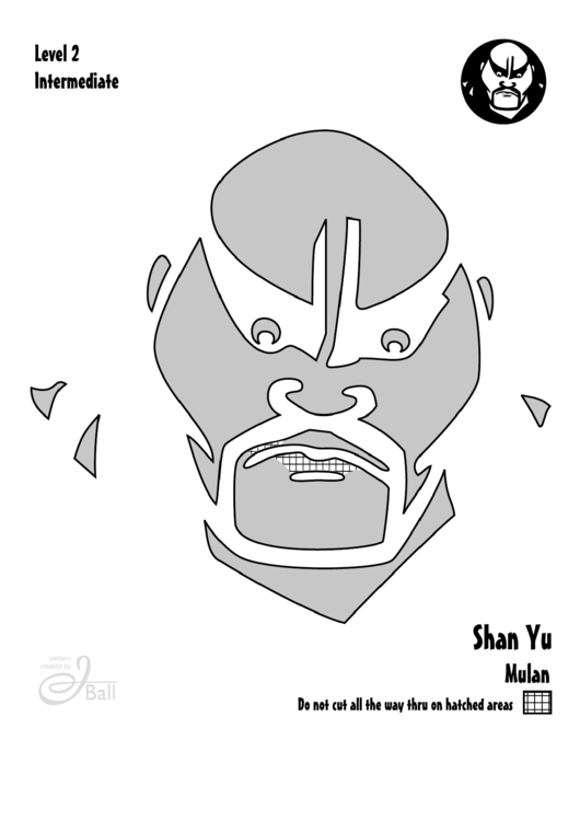 Shan Yu - Mulan Pumpkin Carving Template Printable pdf