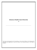 Advance Health Care Directive Template
