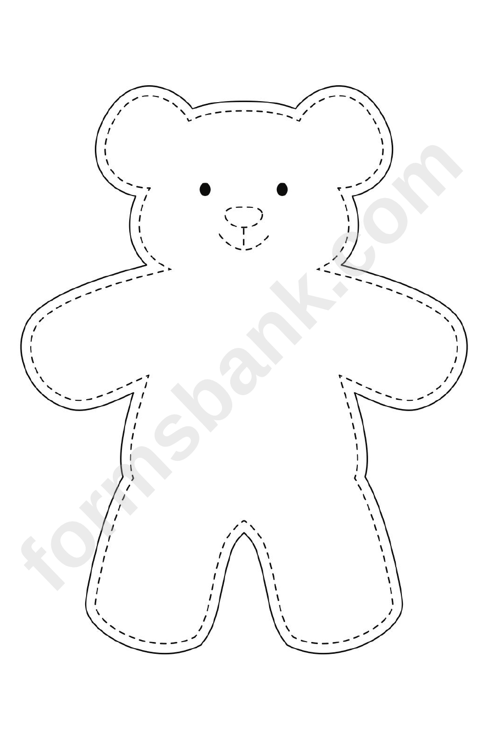 Printable Teddy Bear Pattern Printable Coloring Pages