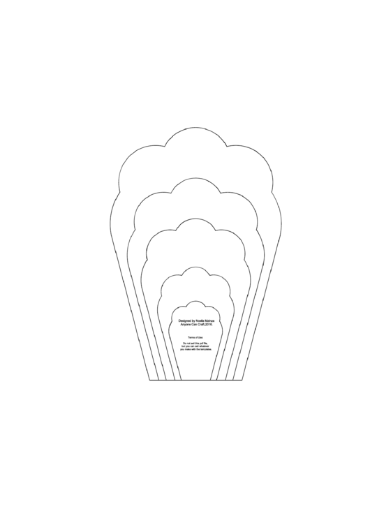 Large Flower Petals Template - Cloud-shaped Small