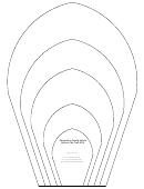 Large Flower Petals Template - Oval A4