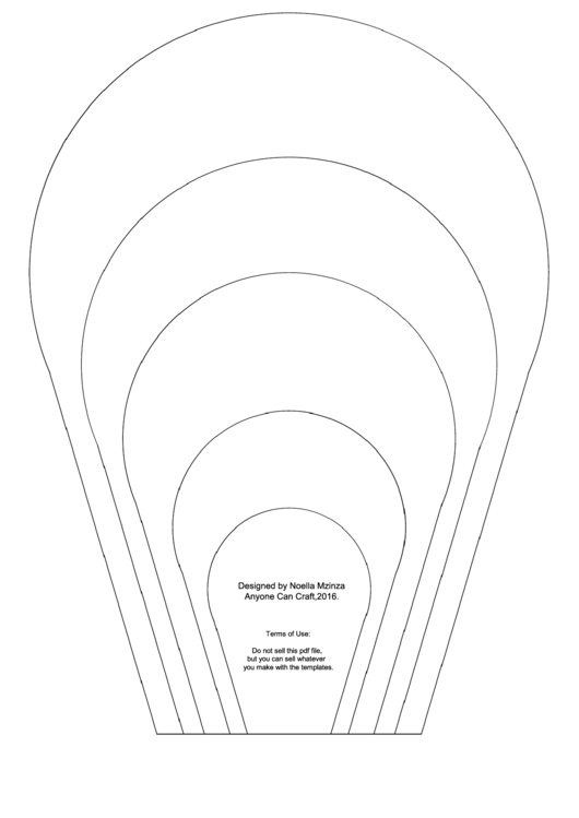 Large Flower Petals Template - Rounded Leaf Printable pdf