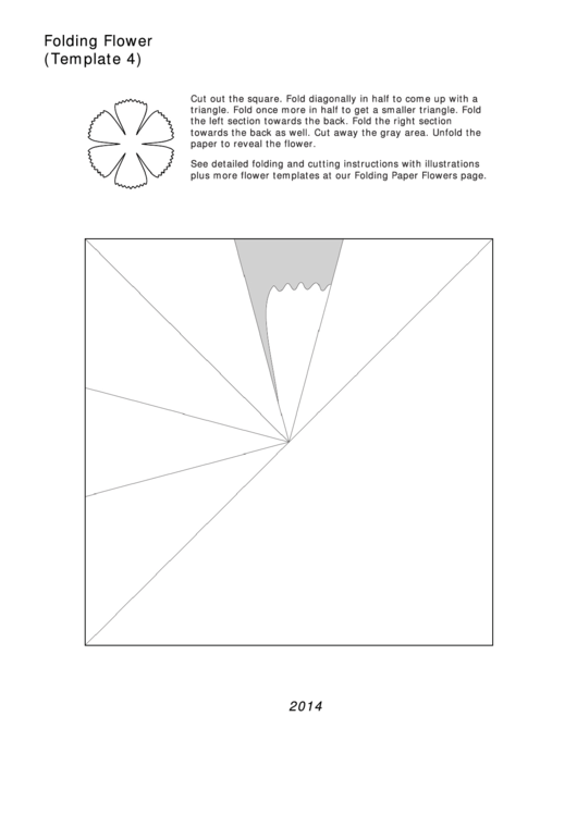 Folding Paper Flowers Printable pdf