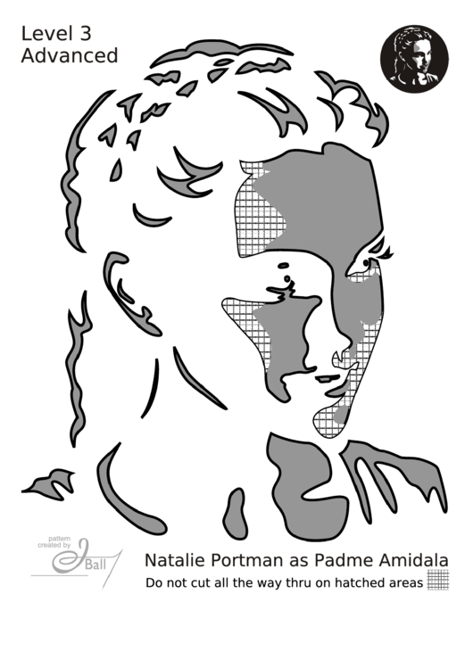 Natalie Portman As Padme Amidala Pumpkin Carving Template Printable pdf