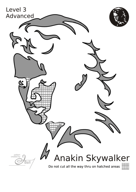 Anakin Skywalker Pumpkin Carving Template Printable pdf
