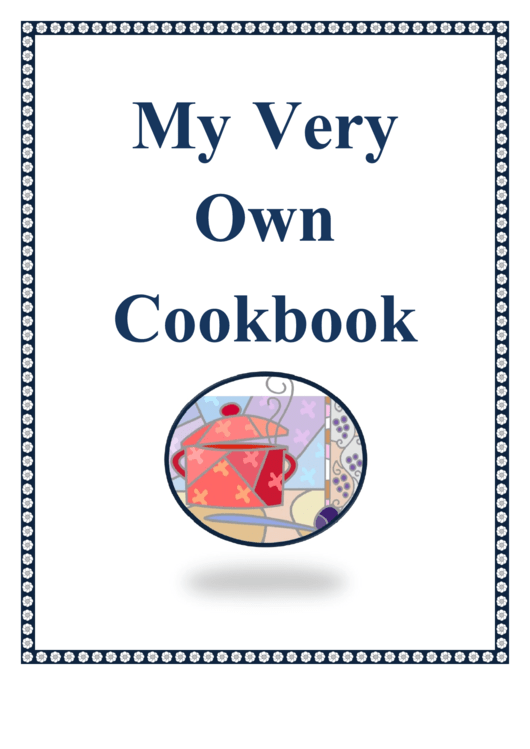 My Very Own Cookbook - Blue Printable pdf