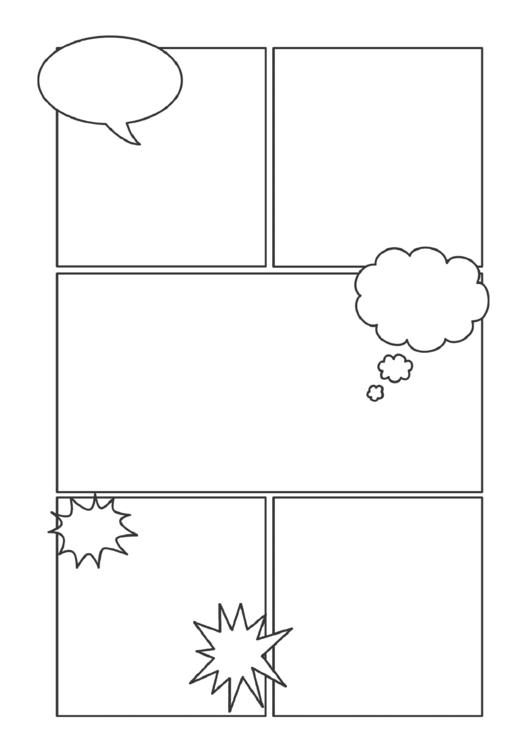 Comic Book Page Template Printable Pdf Download