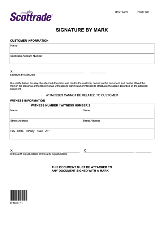 Fillable Signature By Mark Form Printable pdf