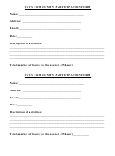 Cvcs Community Participation Form
