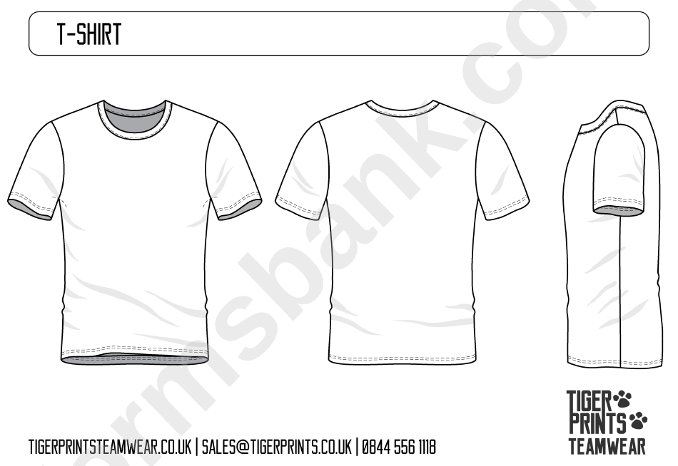 Download Blank T-Shirt Templates printable pdf download