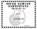 Bowling Certificate Template