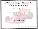 Amazing Racer Certificate Template