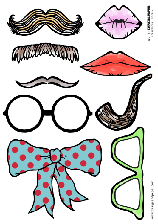 Photo Booth Prop Templates printable pdf download