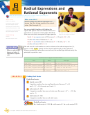Radical Expressions And Rational Exponents Worksheet Printable pdf