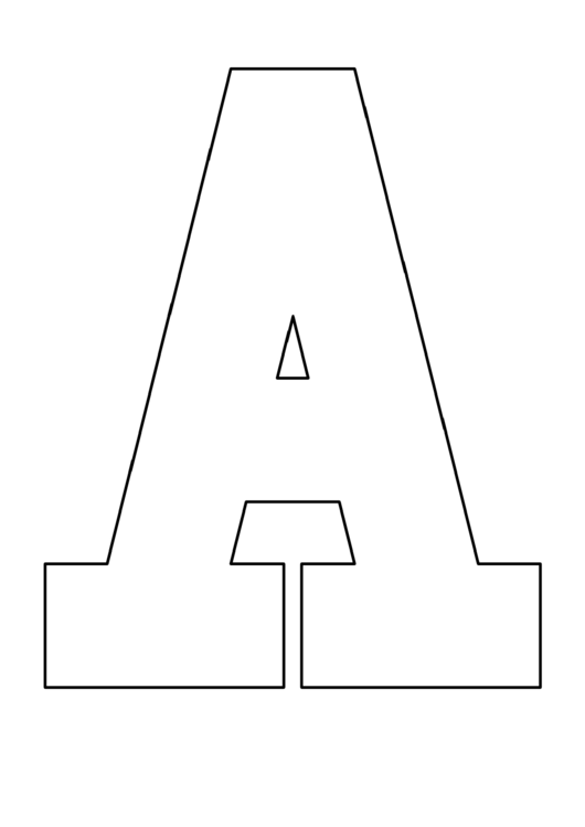 Letter A Template printable pdf download