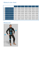Omer Wetsuit Size Chart