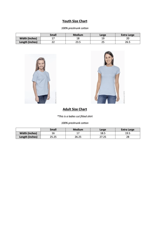 Developed Dance Company Clothing Size Chart Printable pdf