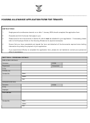 Housing Allowance Application Form