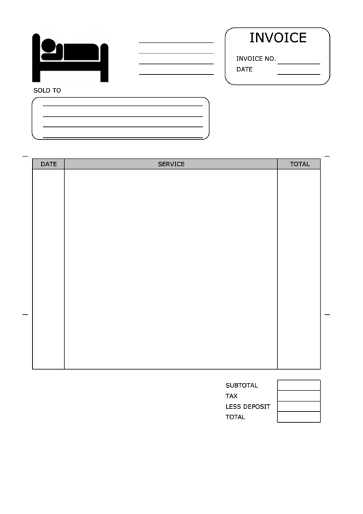 Hotel Invoice Template Printable pdf
