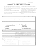 Applicant Background Questionnaire