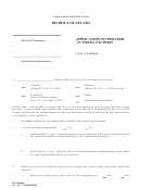 Application To Proceed In Forma Pauperis - District Of Nevada