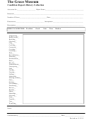 Condition Report Template (history Collections) - Grace Museum