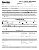 Gamestop - Application For Employment Template