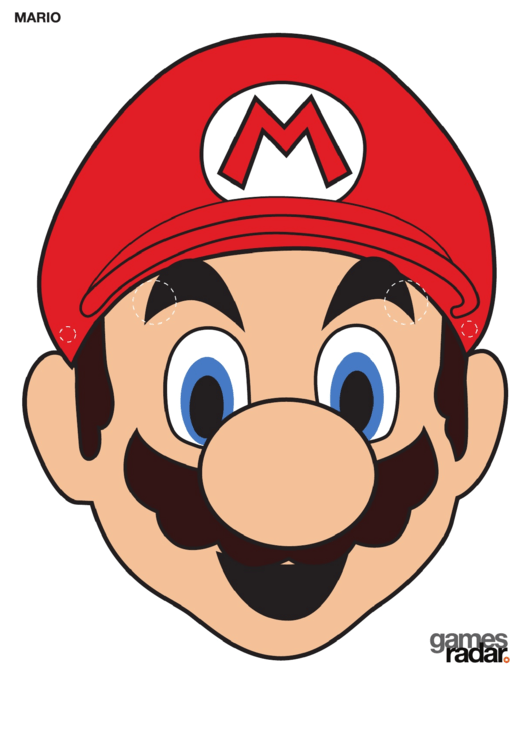 Mario Mask Template Printable pdf