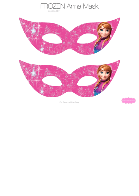 Frozen Anna Mask Template Printable pdf