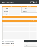 Catering Invoice Templates - Orange