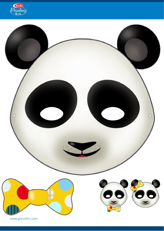 Panda Mask Template Printable pdf