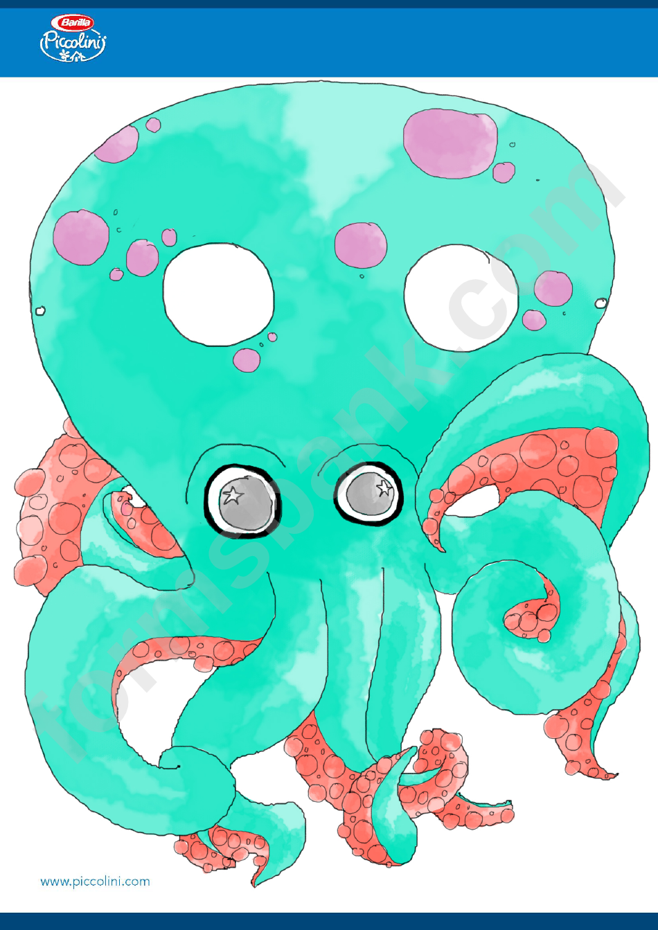 Octopus Mask Template