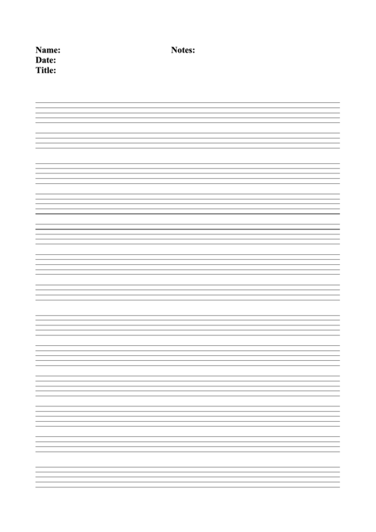 Blank Sheet Music Template
