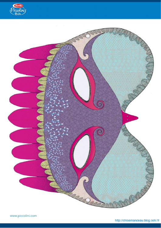 Peacock Mask Template Printable pdf