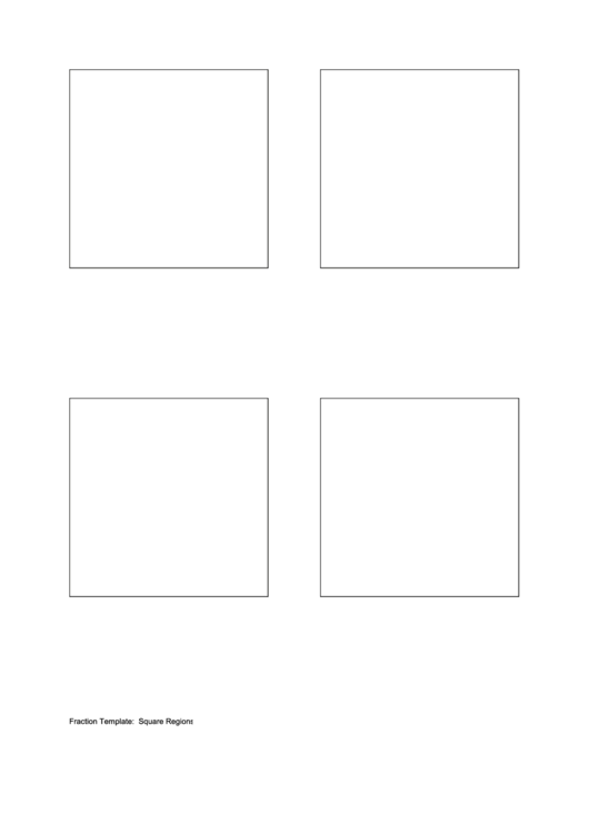 Fraction Squares Template
