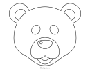 Bear Mask Template To Color