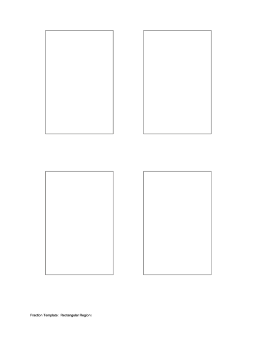Fraction Rectangles Template